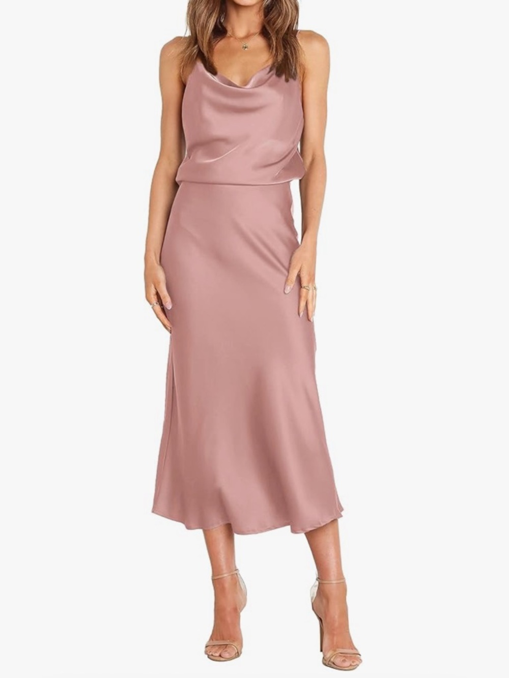 Pink Blush Slip Midi Dress size Medium